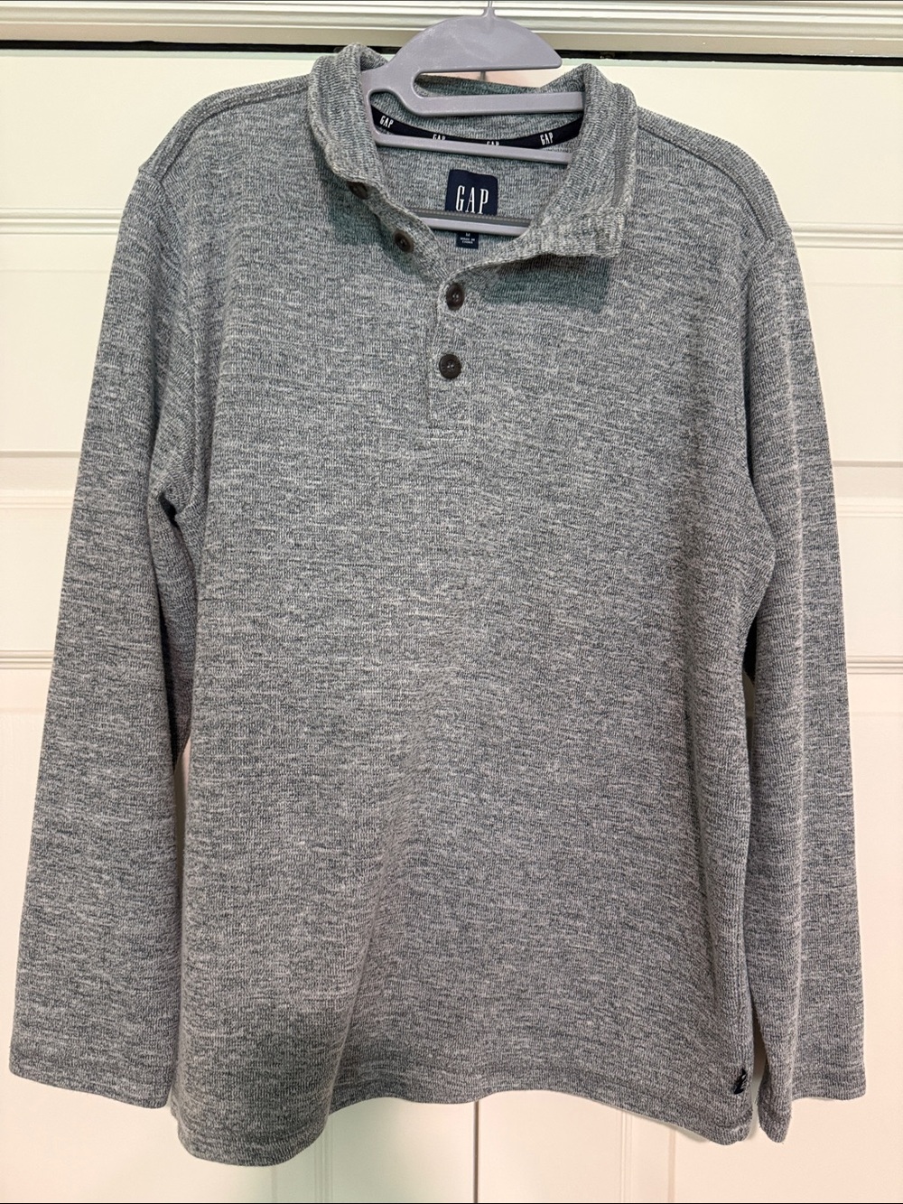 GAP Heather Gray Henley Pullover